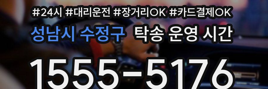 성남시 수정구 탁송 운영 시간