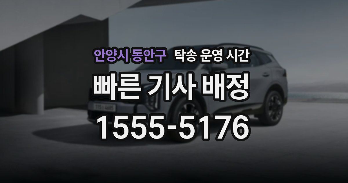 안양시 동안구 탁송 운영 시간