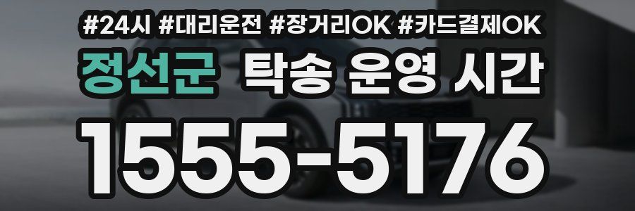 정선군 탁송 운영 시간