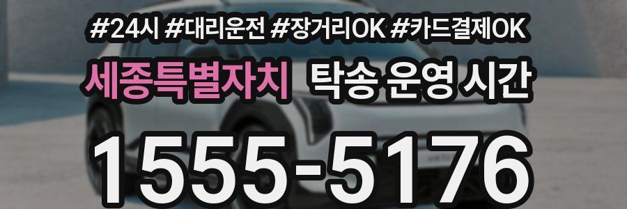 세종특별자치 탁송 운영 시간