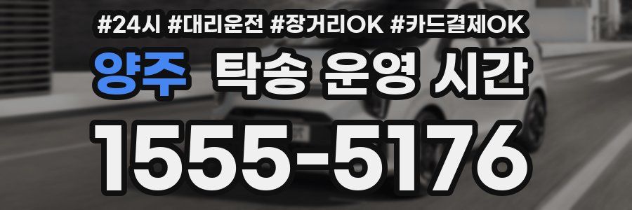 양주 탁송 운영 시간