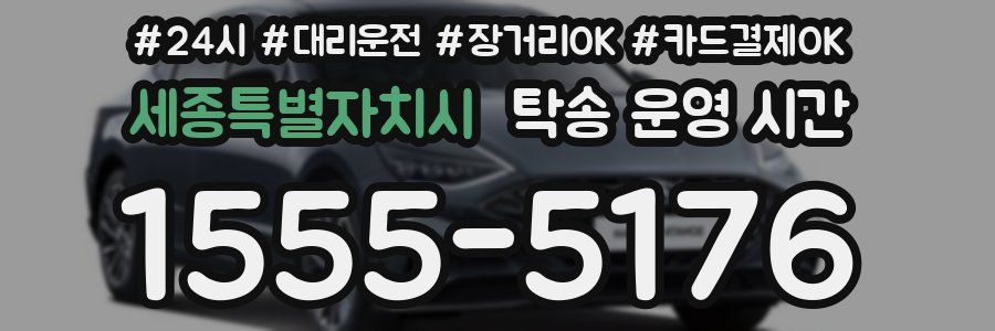세종특별자치시 탁송 운영 시간