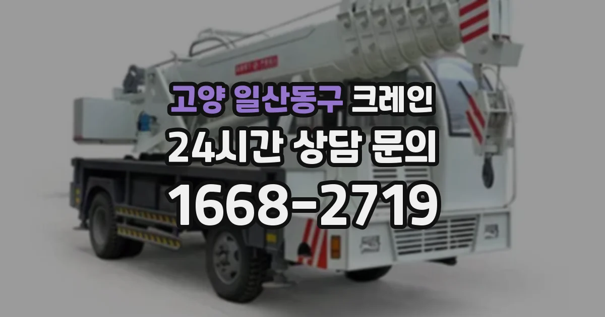 고양 일산동구 크레인