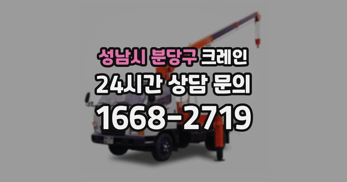 성남시 분당구 크레인