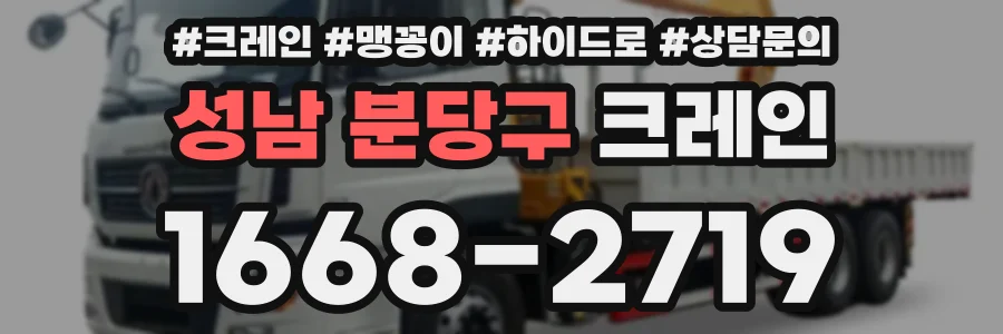 성남 분당구 크레인
