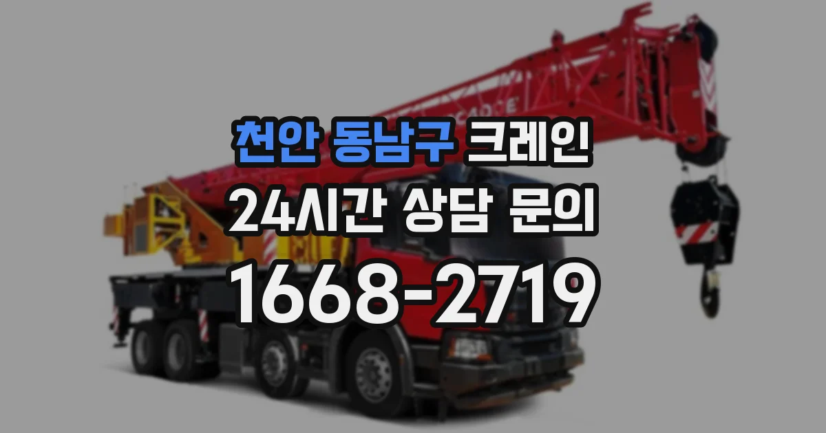 천안 동남구 크레인