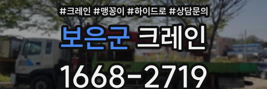 보은군 크레인