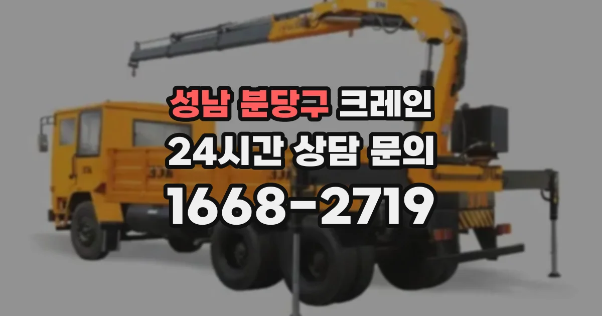 성남 분당구 크레인