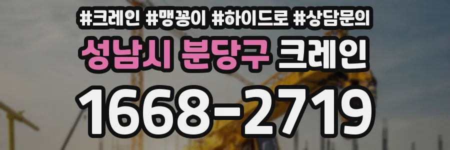 성남시 분당구 크레인