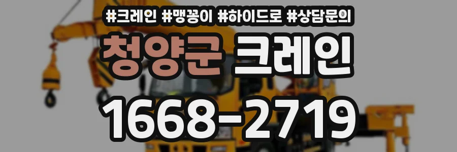 청양군 크레인