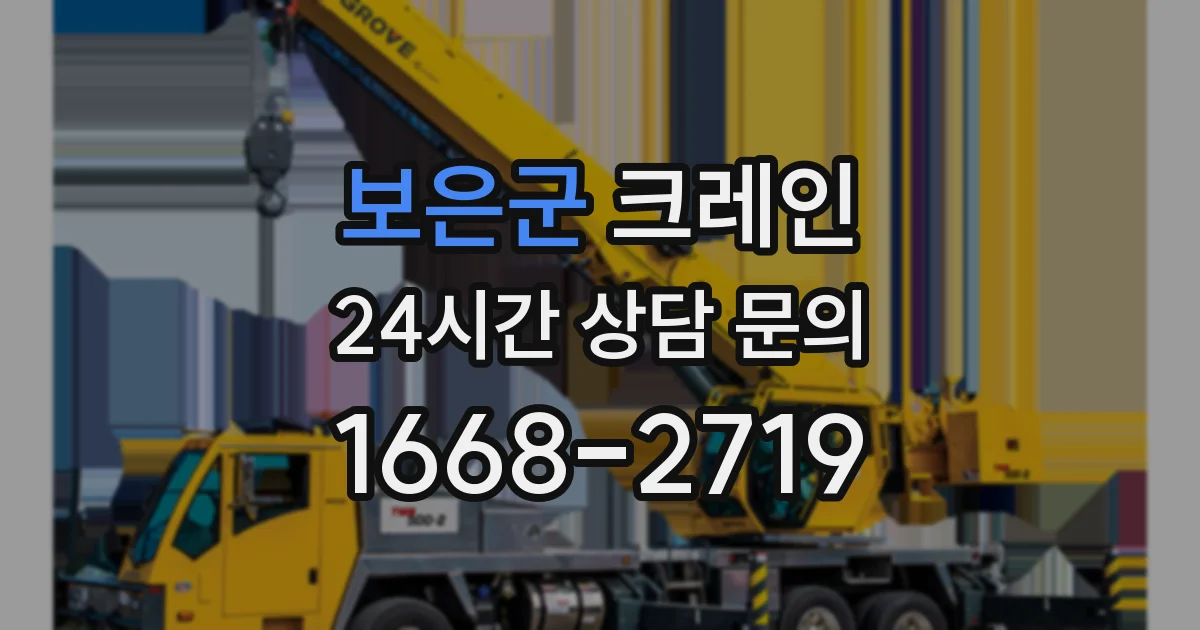 보은군 크레인