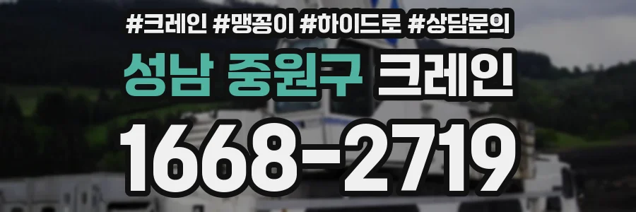 성남 중원구 크레인