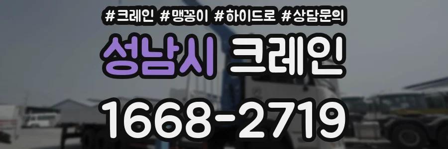 성남시 크레인