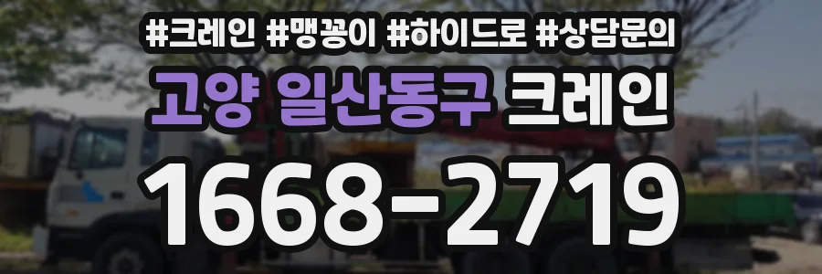 고양 일산동구 크레인
