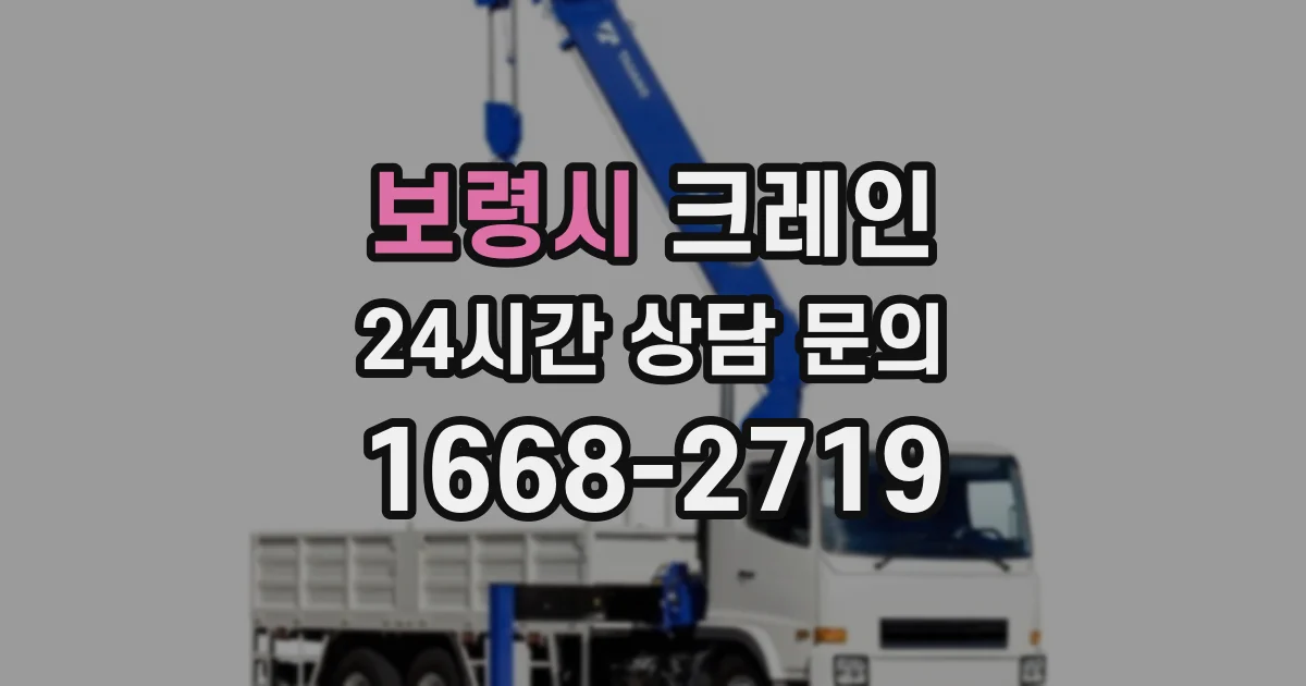 보령시 크레인