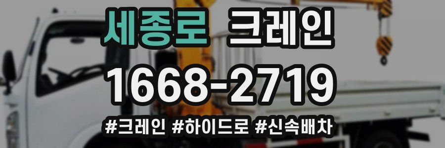 세종로 크레인 작업
