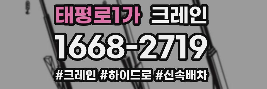 태평로1가 크레인 작업