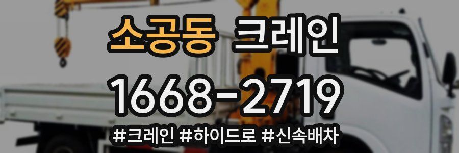 소공동 크레인 작업