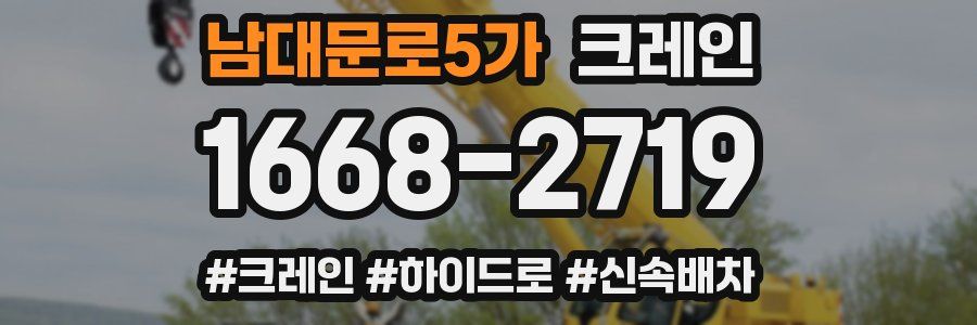 남대문로5가 크레인 작업