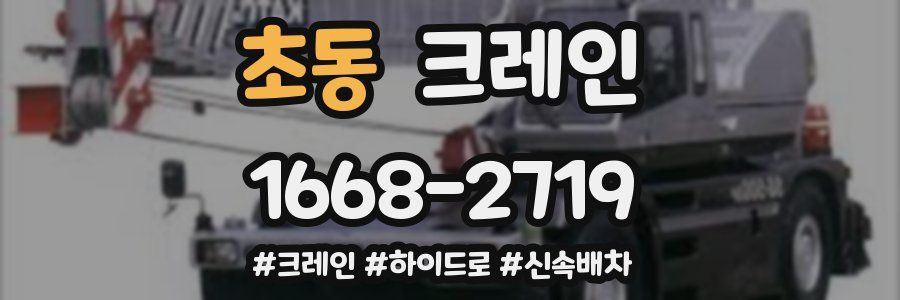 초동 크레인 작업
