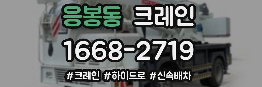 응봉동 크레인 작업