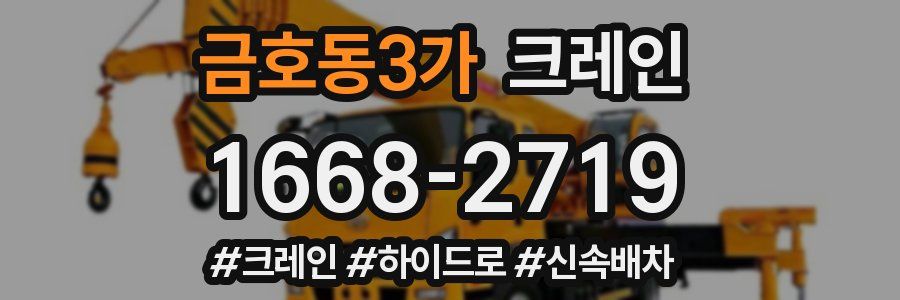 금호동3가 크레인 작업