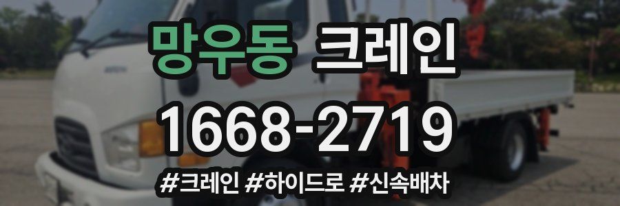 망우동 크레인 작업