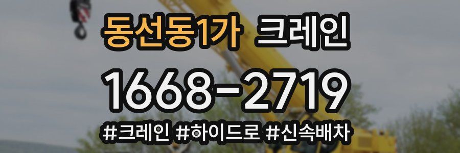 동선동1가 크레인 작업