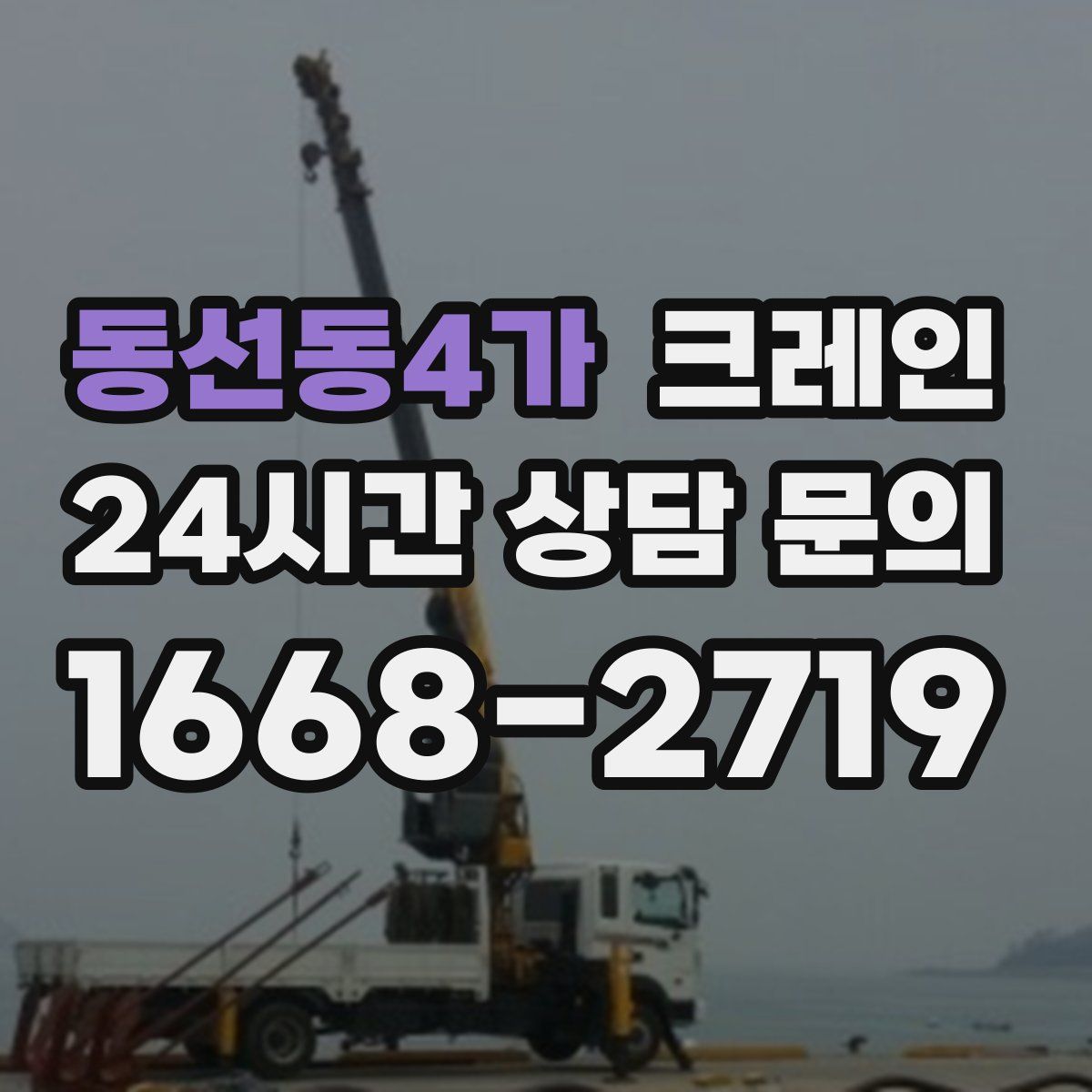 동선동4가 카고 크레인