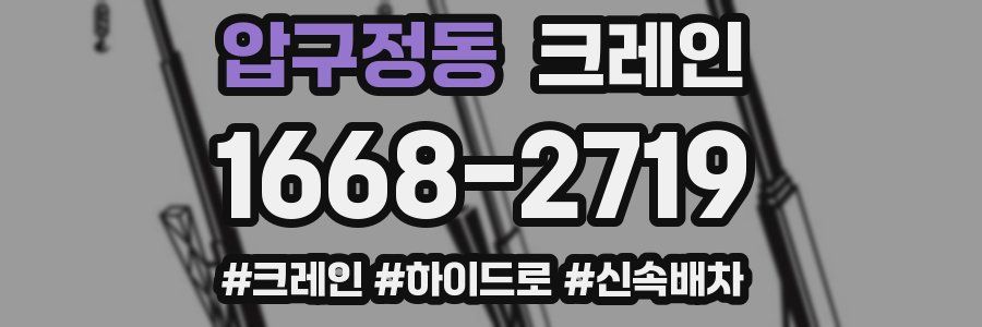 압구정동 크레인 작업