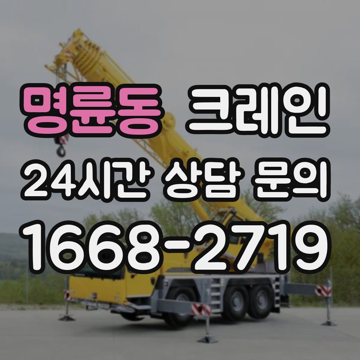 명륜동 카고 크레인