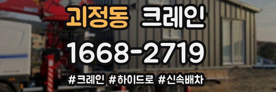 괴정동 크레인 작업