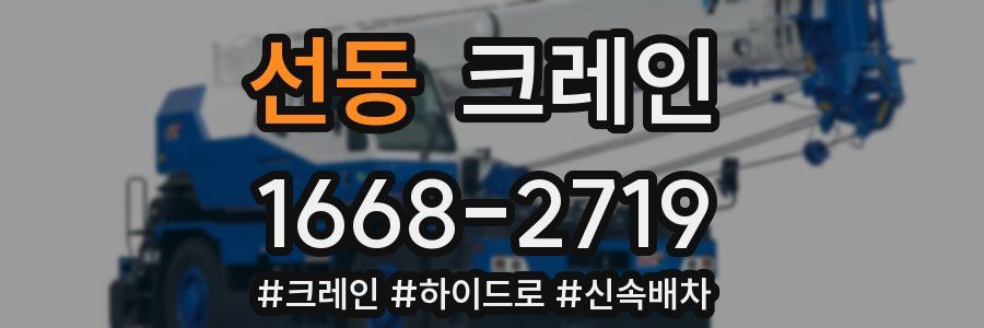 선동 크레인 작업