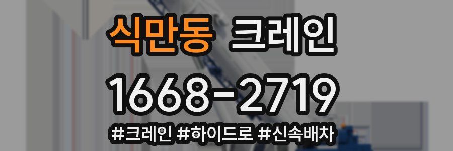 식만동 크레인 작업