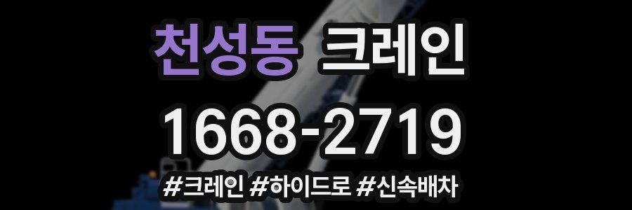 천성동 크레인 작업