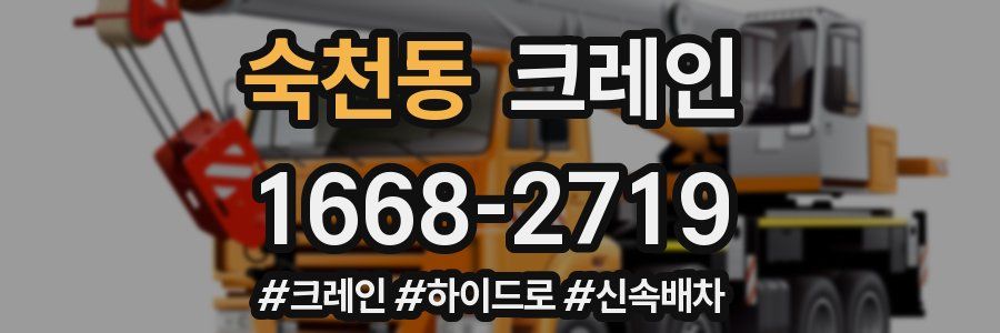 숙천동 크레인 작업