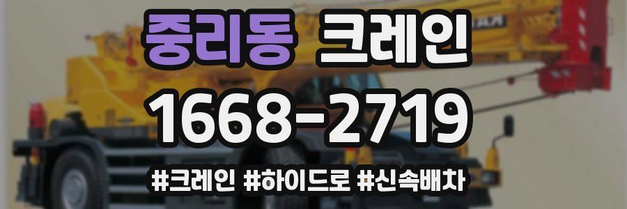 중리동 크레인 작업
