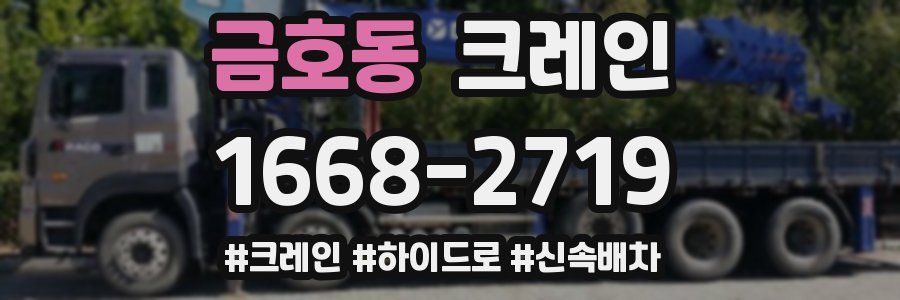 금호동 크레인 작업