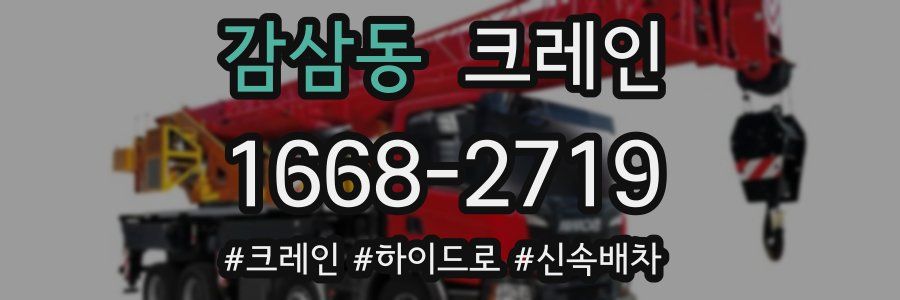 감삼동 크레인 작업