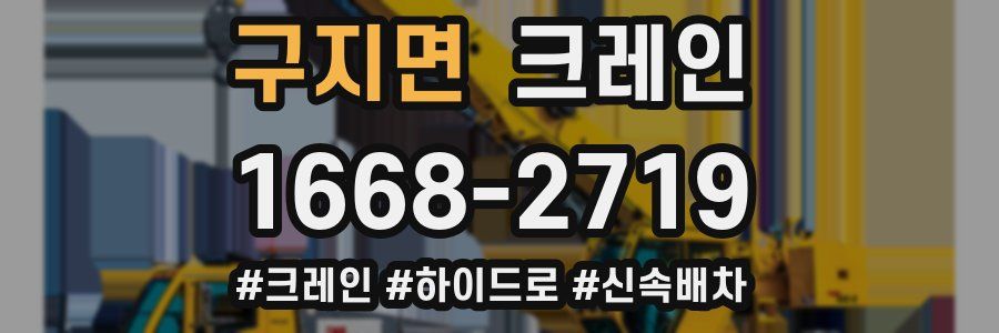 구지면 크레인 작업