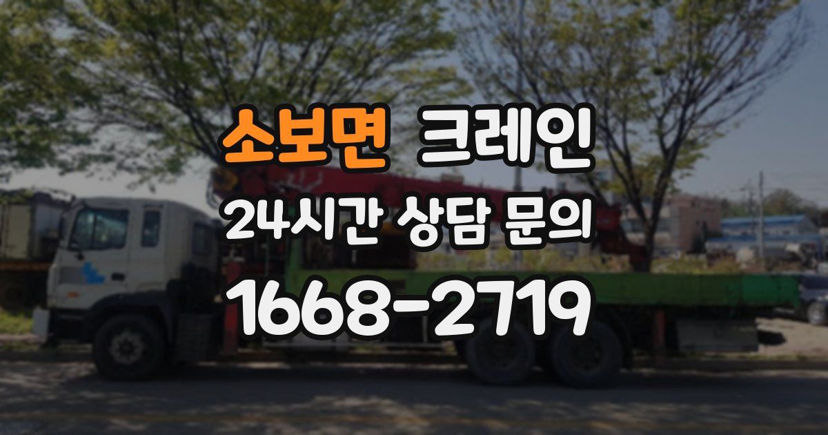 소보면 크레인
