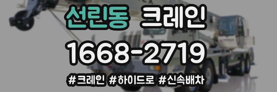 선린동 크레인 작업
