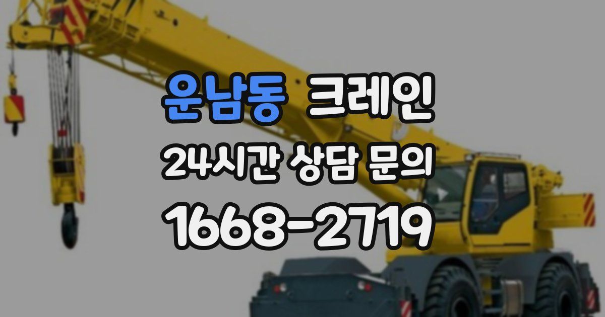 운남동 크레인