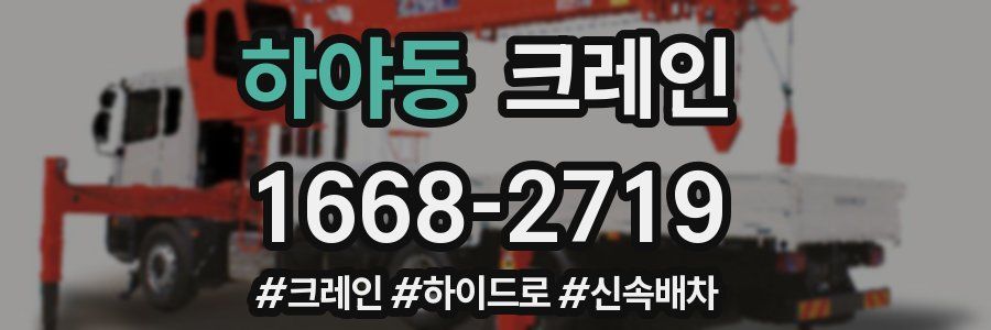 하야동 크레인 작업