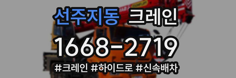 선주지동 크레인 작업