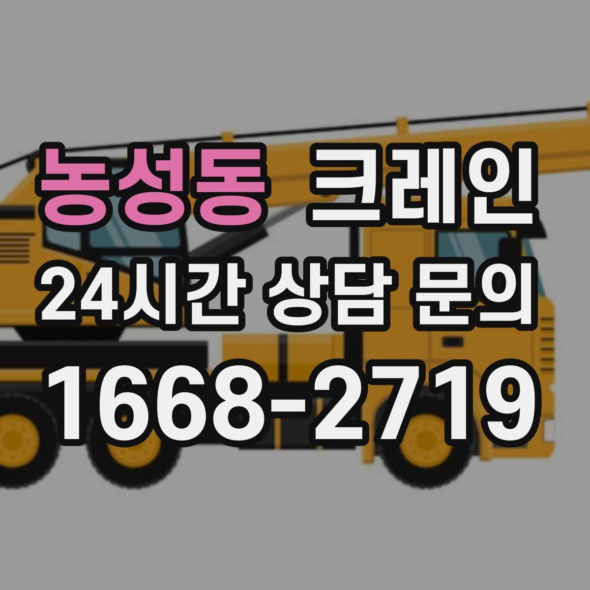 농성동 카고 크레인