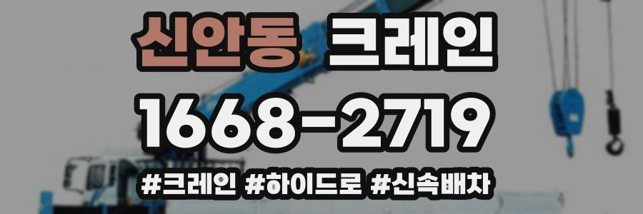 신안동 크레인 작업