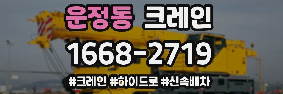 운정동 크레인 작업