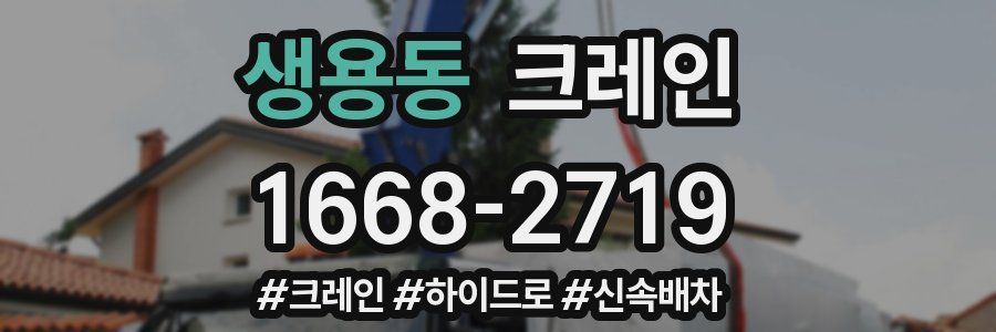 생용동 크레인 작업