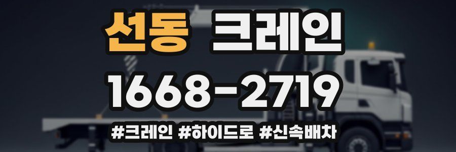 선동 크레인 작업